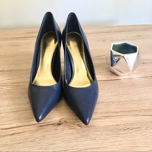 Ralph Lauren Navy Blue Stiletto Shoes 
